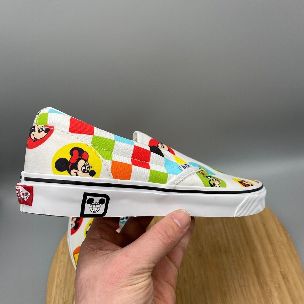 Vans Disney 50th Anniversary Mickey & Friends Slip-O White Sneaker Shoes Mens 10 - Picture 12 of 16